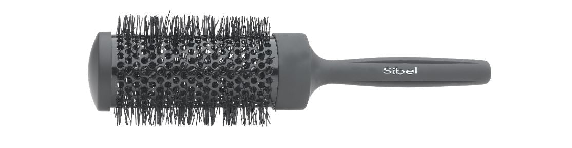 Set of four Sibel hairbrushes of different sizes on a white background